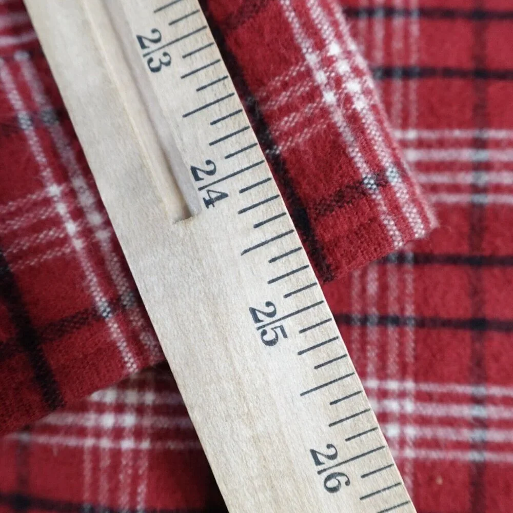 LL Bean Chamois Shirt 2XL Red Plaid Flannel - Picture 8 of 8